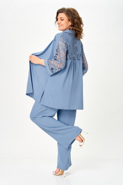Брюки, жакет, топ Svetlana-Style 2025 индиго - фото 2