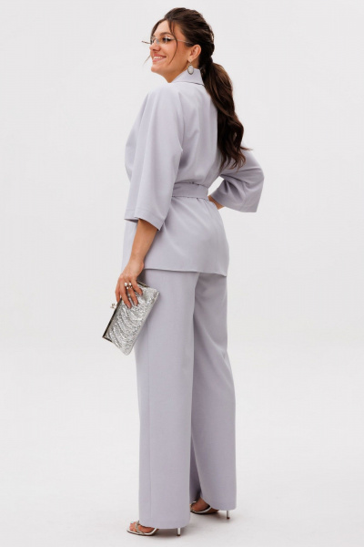 Брюки, жакет, топ Anelli 1672 сиреневый лео - фото 6