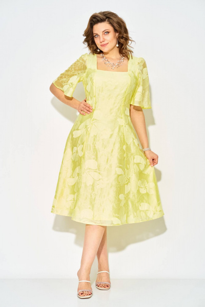 Платье Liliana 1532 лимонный - фото 8