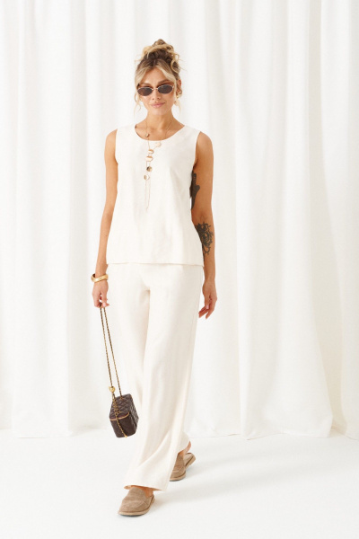 Брюки, жакет, топ Beautiful&Free 6453 молочно-коричневый - фото 6