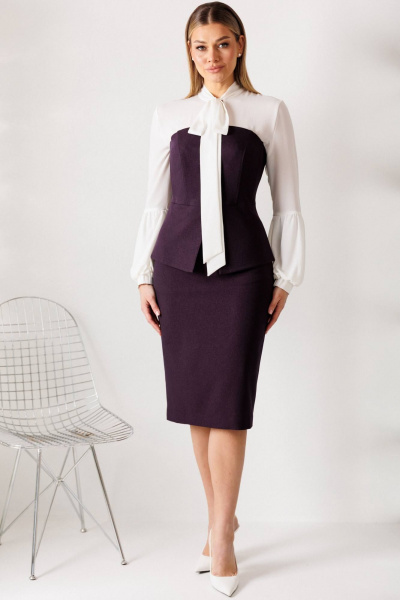 Корсет, юбка Мода Юрс 26-2963 баклажан - фото 5