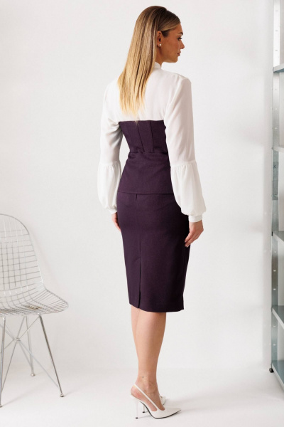 Корсет, юбка Мода Юрс 26-2963 баклажан - фото 3