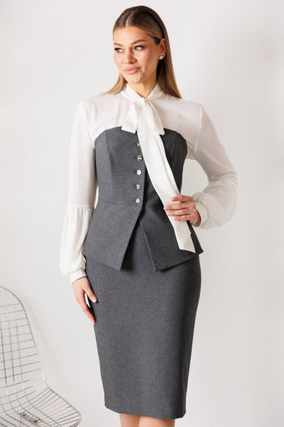 Корсет, юбка Мода Юрс 26-2963 графит - фото 9