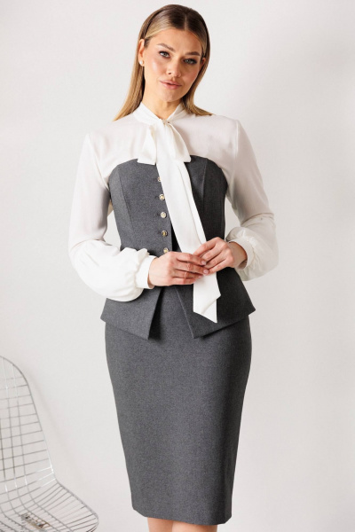 Корсет, юбка Мода Юрс 26-2963 графит - фото 8