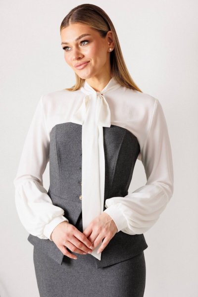 Корсет, юбка Мода Юрс 26-2963 графит - фото 6