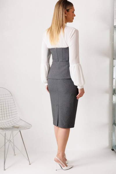 Корсет, юбка Мода Юрс 26-2963 графит - фото 4