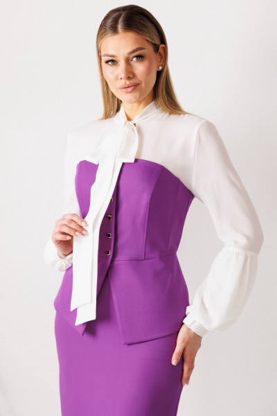 Корсет, юбка Мода Юрс 26-2963 пурпурный - фото 2