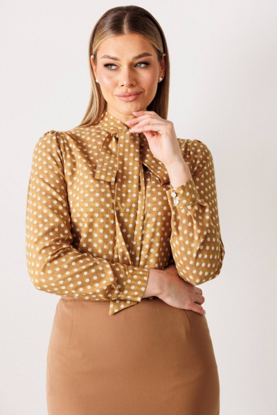 Блуза, жакет, юбка Мода Юрс 26-2808 кэмел - фото 5