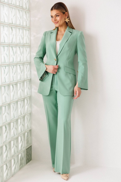 Брюки, жакет Мода Юрс 26-2960 ментол - фото 8