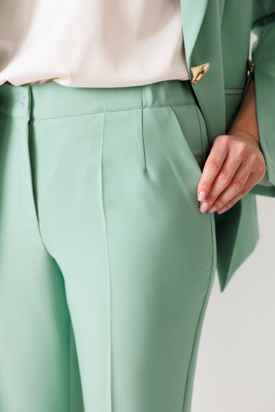 Брюки, жакет Мода Юрс 26-2960 ментол - фото 2