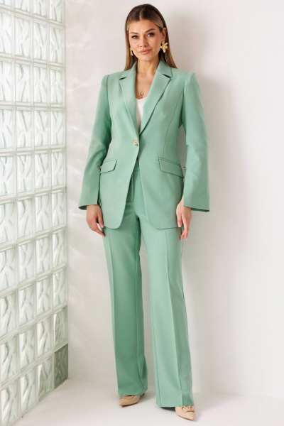 Брюки, жакет Мода Юрс 26-2960 ментол - фото 1