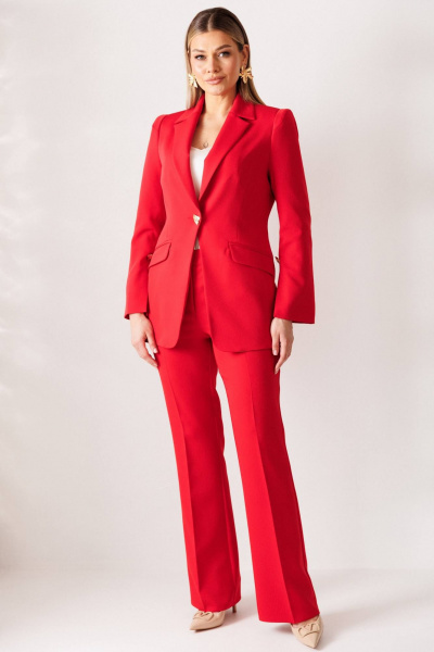 Брюки, жакет Мода Юрс 26-2960 красный - фото 9