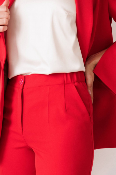 Брюки, жакет Мода Юрс 26-2960 красный - фото 5