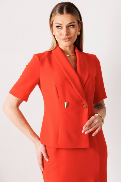 Платье Мода Юрс 26-2966 красный - фото 4