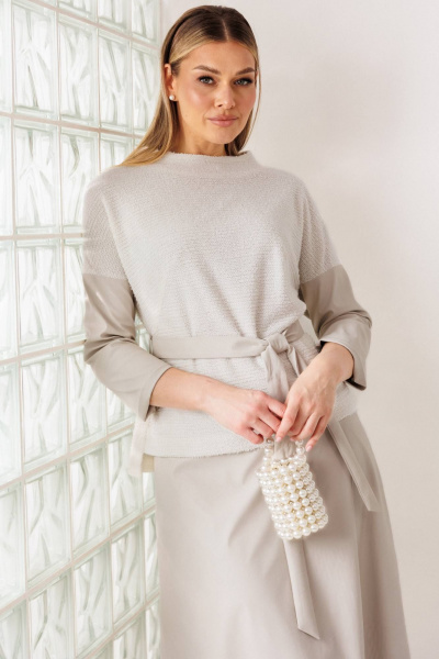 Жакет, юбка Мода Юрс 26-2718 белый - фото 4