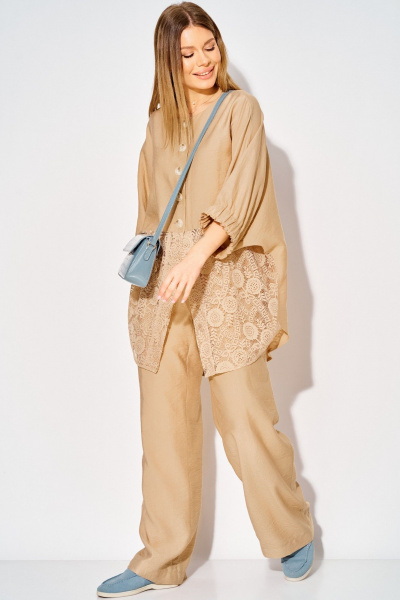 Брюки, туника Laikony L-534 бежевый - фото 17