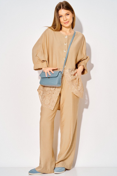Брюки, туника Laikony L-534 бежевый - фото 16