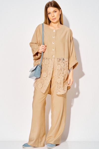 Брюки, туника Laikony L-534 бежевый - фото 10
