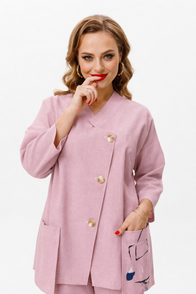 Брюки, жакет Anastasia 1202 пыльная_роза - фото 3