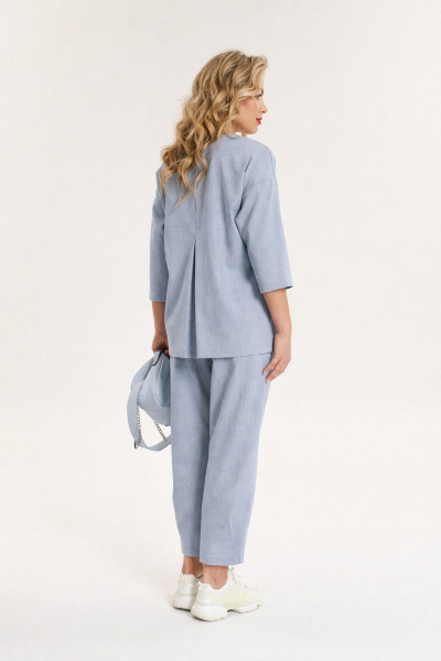 Брюки, жакет Anastasia 1202 серо-голубой - фото 2