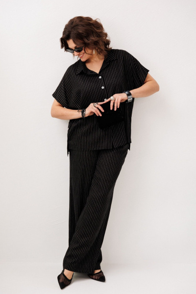 Блуза, брюки Anelli 1849 линии_ночи - фото 7