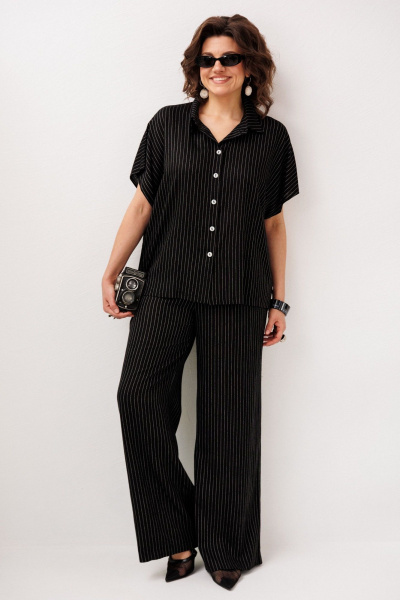 Блуза, брюки Anelli 1849 линии_ночи - фото 1