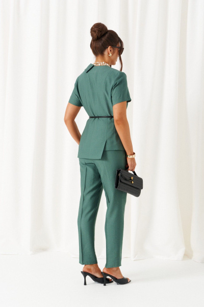 Брюки, жакет Beautiful&Free 6451 бутылочно-зеленый - фото 6