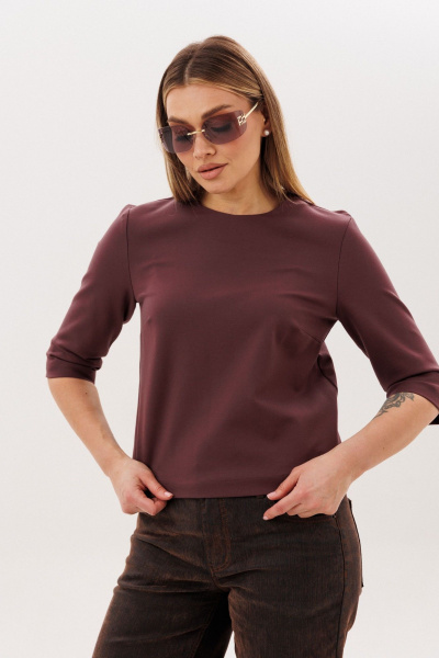 Блуза Anelli 1824 махагон - фото 4