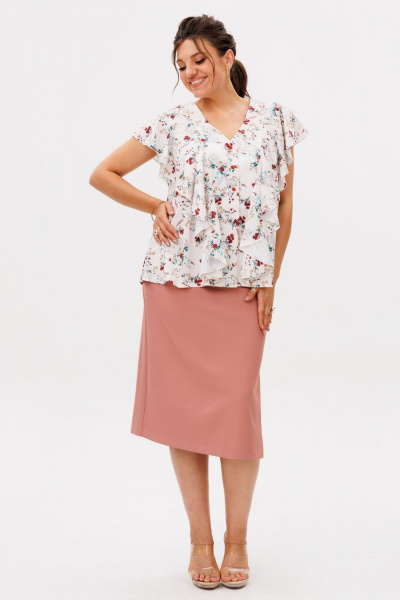 Юбка Anelli 1648 карамельный_силуэт - фото 7