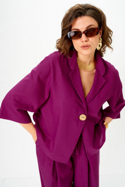 Брюки, жакет SOVA 11333 фуксия - фото 14