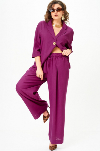 Брюки, жакет SOVA 11333 фуксия - фото 9