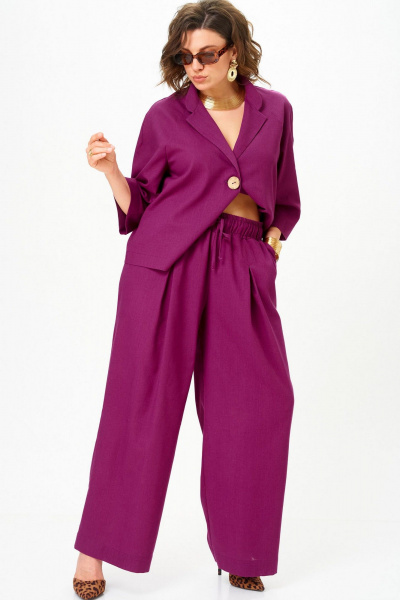 Брюки, жакет SOVA 11333 фуксия - фото 8