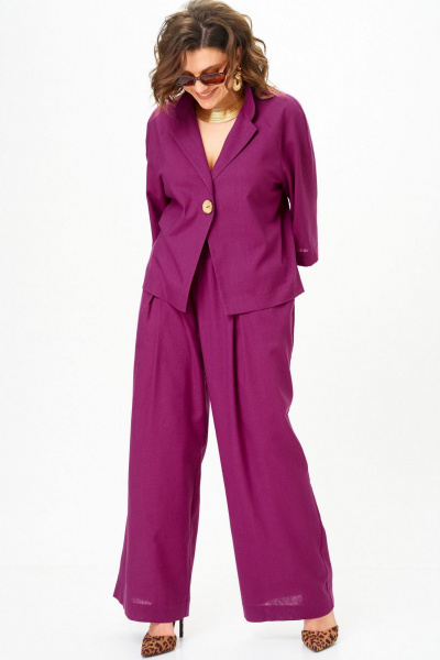 Брюки, жакет SOVA 11333 фуксия - фото 4