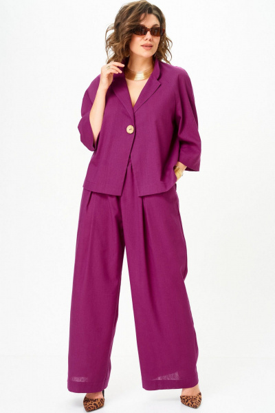 Брюки, жакет SOVA 11333 фуксия - фото 2