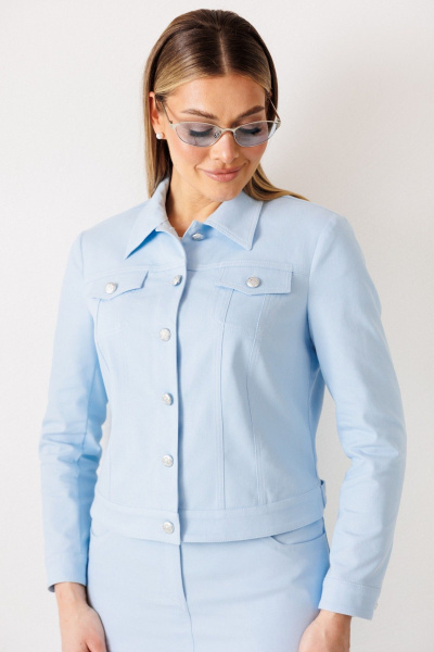 Куртка, юбка Мода Юрс 26-2847 светло-голубой - фото 3