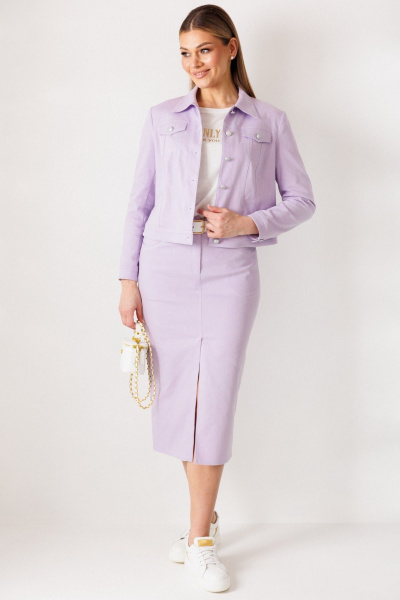 Куртка, юбка Мода Юрс 26-2847 сирень - фото 9