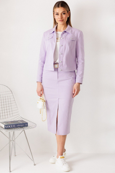 Куртка, юбка Мода Юрс 26-2847 сирень - фото 8