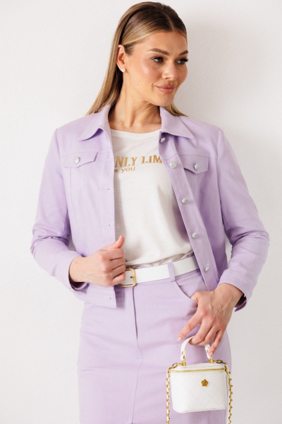Куртка, юбка Мода Юрс 26-2847 сирень - фото 7