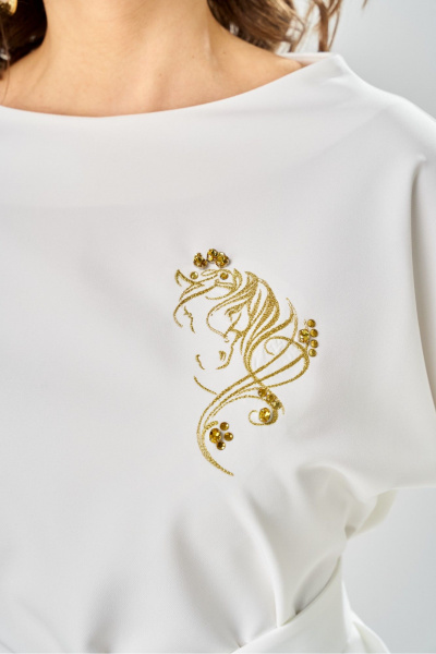 Блуза Andina city 5049-25 молоко - фото 7