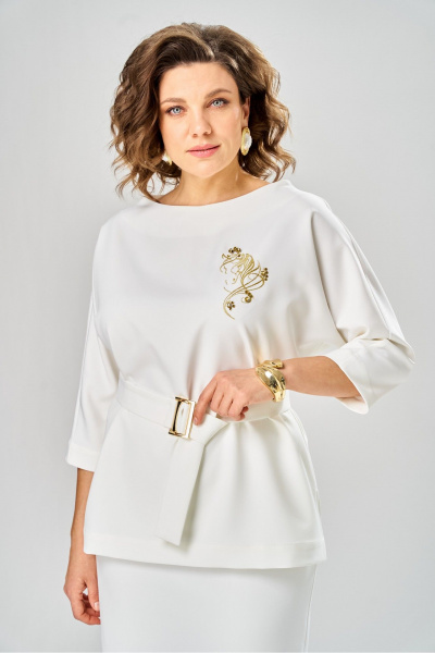 Блуза Andina city 5049-25 молоко - фото 6