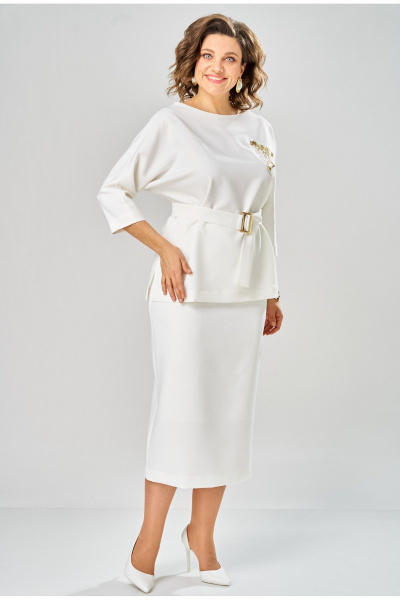 Блуза, юбка Andina city 9091-1-26 молоко - фото 5