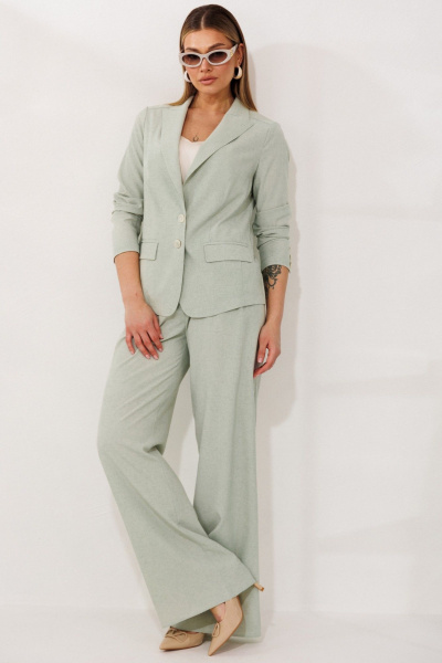 Брюки, жакет Мода Юрс 26-2924 ментол - фото 9