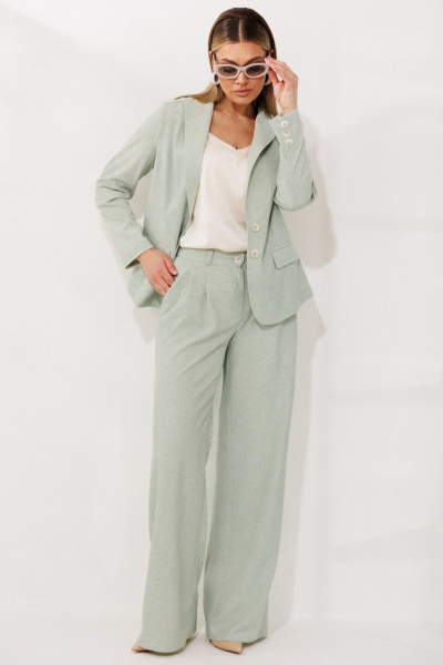 Брюки, жакет Мода Юрс 26-2924 ментол - фото 6