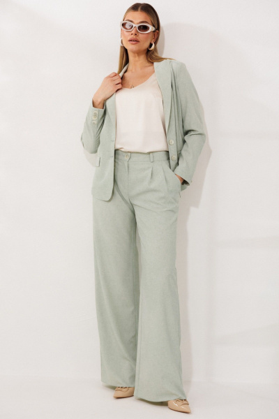 Брюки, жакет Мода Юрс 26-2924 ментол - фото 4