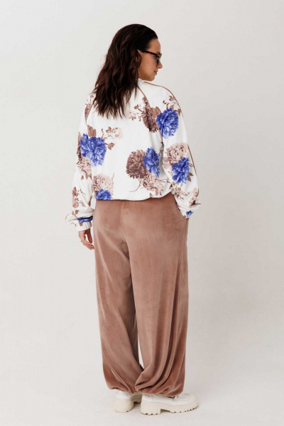 Брюки, бомбер Mislana 1301 белый/синий/коричневый - фото 6