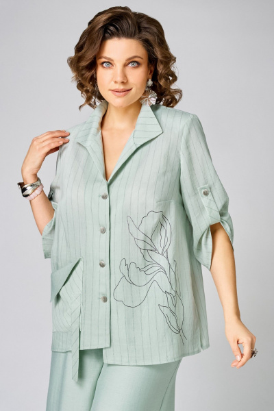 Блуза, брюки Мишель стиль 1355 мятный - фото 7