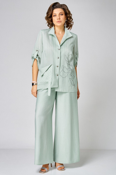 Блуза, брюки Мишель стиль 1355 мятный - фото 6