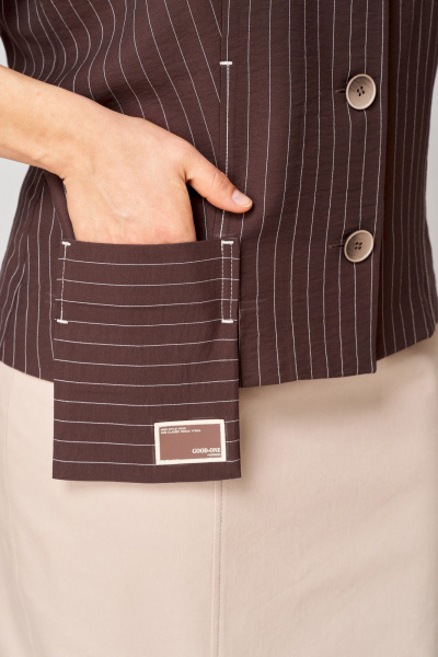 Жакет, юбка Мишель стиль 1360 коричнево-бежевый - фото 5