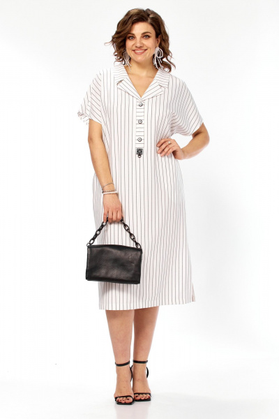 Платье Matini 3.1774 белый+полоска - фото 1