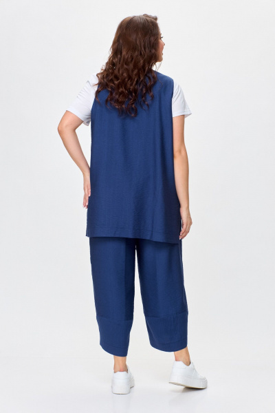 Брюки, жилет, футболка OVERYOU М146/1 светло-синий - фото 5